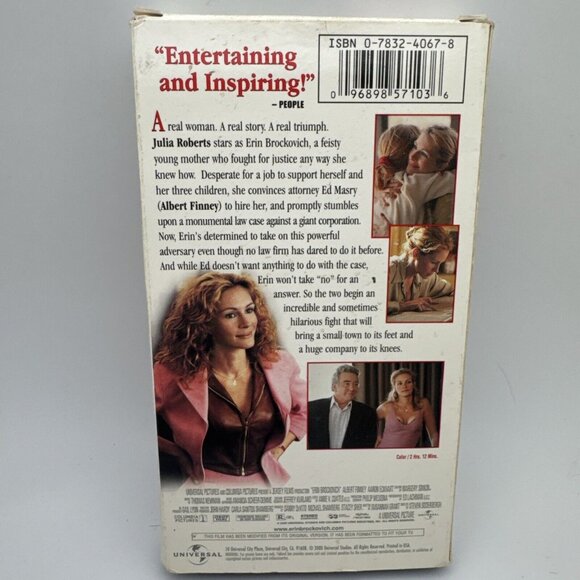 Erin Brockovich VHS tape 2000 Julia Roberts movie - Picture 2 of 3